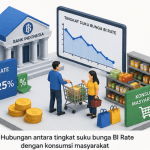 Hubungan antara tingkat suku bunga BI Rate dengan konsumsi masyarakat