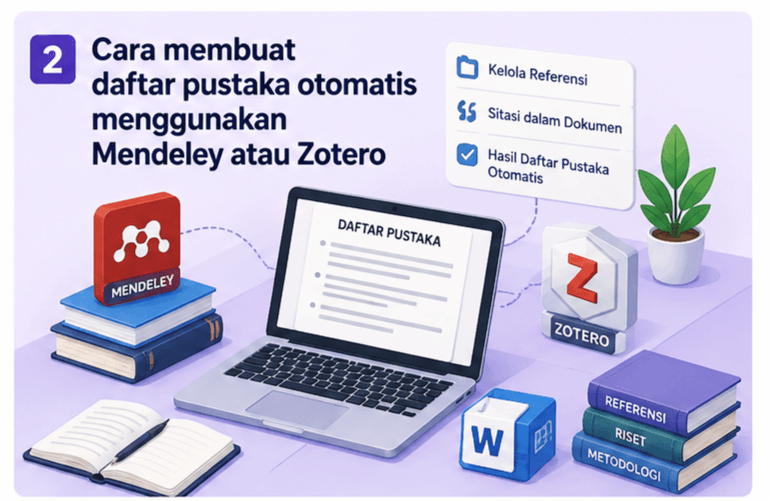 Cara membuat daftar pustaka otomatis menggunakan Mendeley atau Zotero