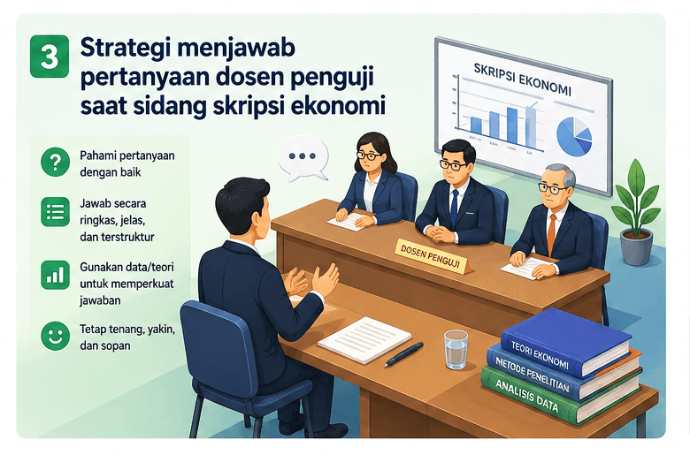 Strategi menjawab pertanyaan dosen penguji saat sidang skripsi ekonomi