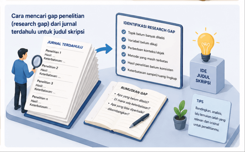 Cara mencari gap penelitian (research gap) dari jurnal terdahulu untuk judul skripsi