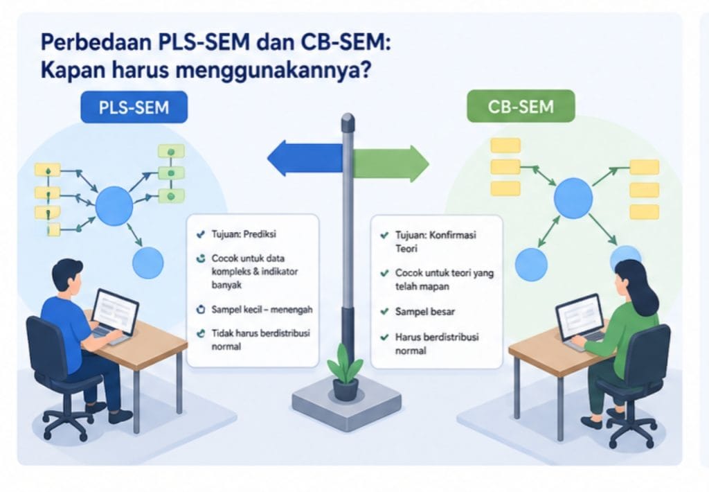 Perbedaan PLS-SEM dan CB-SEM: Kapan harus menggunakannya?