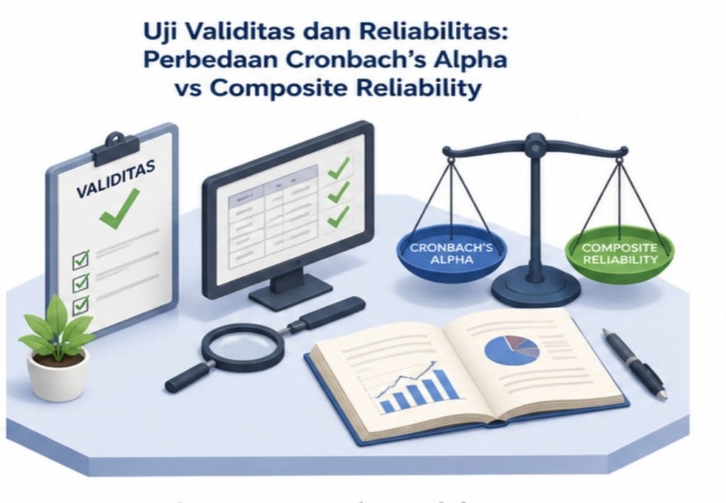 Uji Validitas dan Reliabilitas: Perbedaan Cronbach’s Alpha vs Composite Reliability.