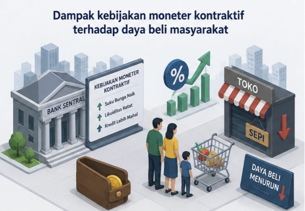 Dampak kebijakan moneter kontraktif terhadap daya beli masyarakat