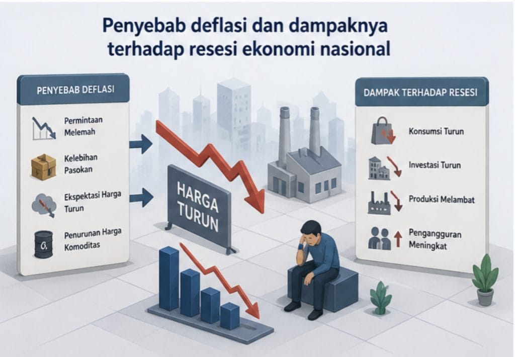 Penyebab deflasi dan dampaknya terhadap resesi ekonomi nasional