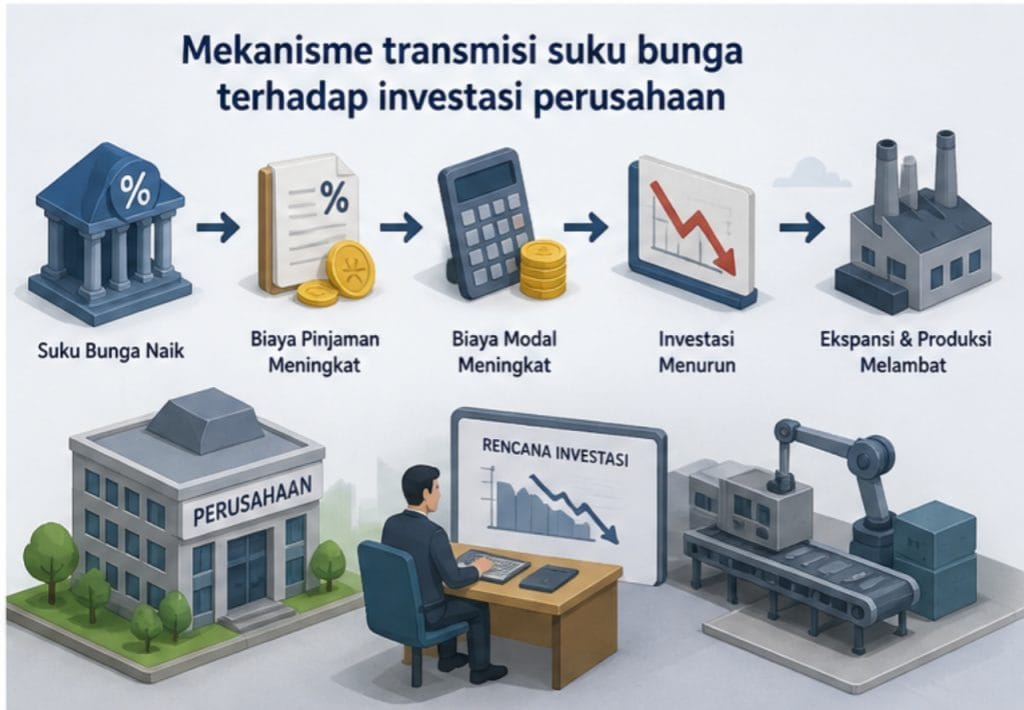 Mekanisme transmisi suku bunga terhadap investasi perusahaan