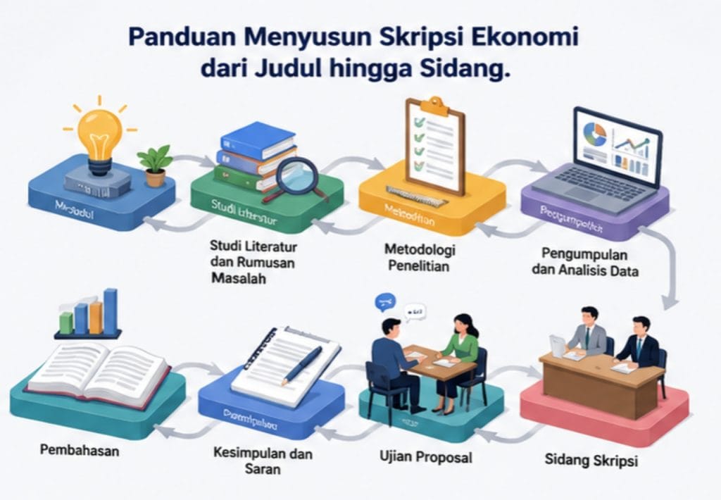 Panduan Menyusun Skripsi Ekonomi dari Judul hingga Sidang.