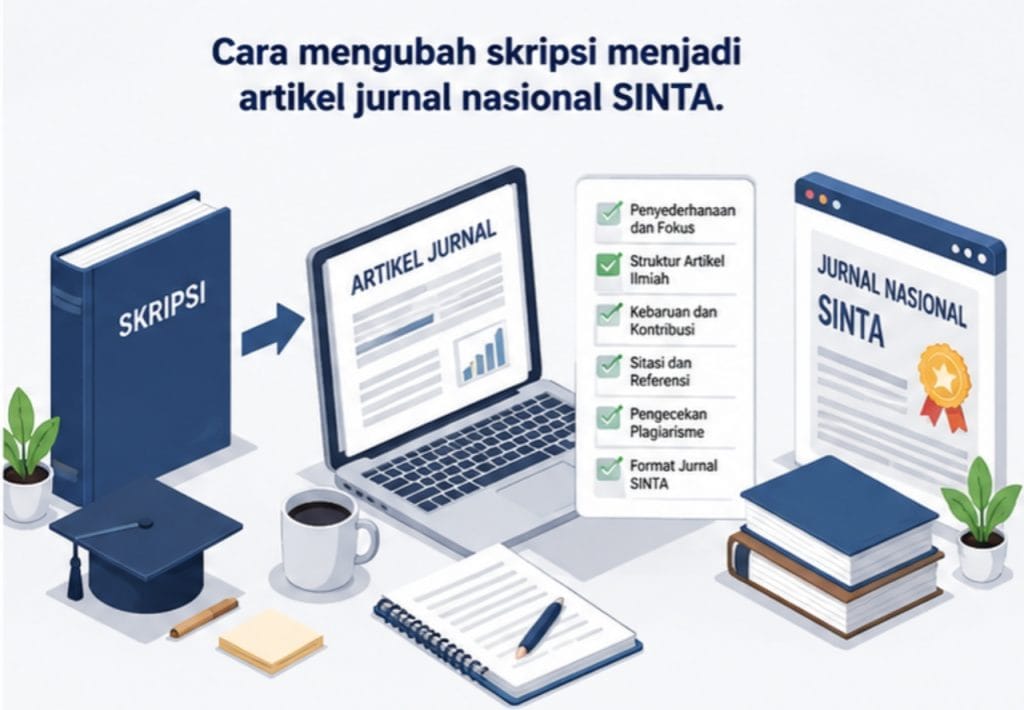 Cara mengubah skripsi menjadi artikel jurnal nasional SINTA.