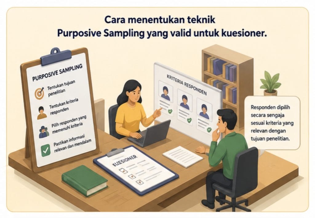 Cara menentukan teknik Purposive Sampling yang valid untuk kuesioner