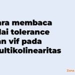 cara membaca nilai tolerance dan vif pada multikolinearitas