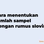 cara menentukan jumlah sampel dengan rumus slovin